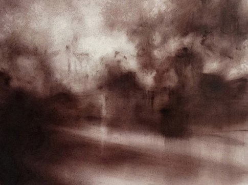 Haunted-Poland II. Oil on Polyester. 28 x 38 cm